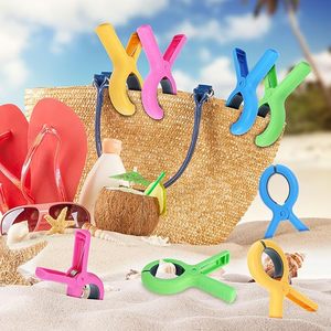 Pinces à serviettes <span class=keywords><strong>de</strong></span> <span class=keywords><strong>plage</strong></span> en plastique, supports <span class=keywords><strong>de</strong></span> serviettes pour chaise <span class=keywords><strong>de</strong></span> piscine ou <span class=keywords><strong>de</strong></span> croisière, taille géante, robustes, multifonctionnelles, pour chaise <span class=keywords><strong>de</strong></span> <span class=keywords><strong>plage</strong></span> - Product Image 6