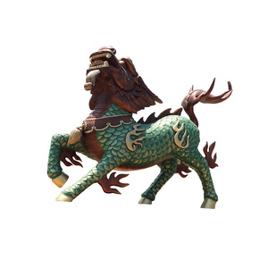 Escultura de Bestia Qilin de Fibra de Vidrio Libit, Figura Animal Hecha a Mano para Montar en el Suelo Exterior, lbt-209 - Product Image 2