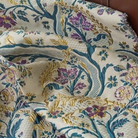 Tissu Jacquard Brocart de Luxe Métallique Vintage de Haute Qualité RTS pour Oreillers de Robe