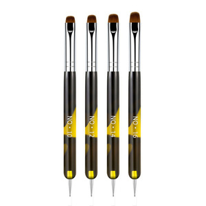 Pinceau à ongles double embout avec manche en acrylique, pinceau pour manucure française, stylo de peinture gel UV, aiguille à points, outils professionnels pour la manucure artistique - Product Image 5