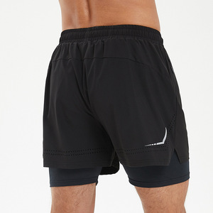 Custom <strong>Men's</strong> 2 in 1 Running <strong>Shorts</strong> Breathable Workout Gym Athletic <strong>Shorts</strong> Quick Dry <strong>Lightweight</strong> Training <strong>Shorts</strong> With Pockets - Product Image 4