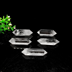 Torres de Cuarzo Transparente de Doble Terminación para Sanación Energética Natural, Varitas de Piedras Preciosas para Decorar Puntas de Cristal - Product Image 5