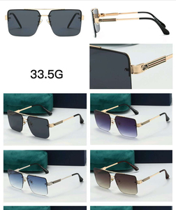 Gafas de <span class=keywords><strong>Sol</strong></span> de Alta Calidad, Marca de Moda de Lujo, Montura Metálica, Logotipo Personalizado, Corte para Mujer y Hombre, Protección UV 2025 - Product Image 6