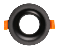 Cadre de montage encastré incurvé et de style épuré pour luminaire LED rond GU10, découpe fixe 75 mm, RF8