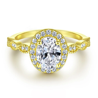 Bagues de fiançailles et de mariage en argent sterling S925 personnalisées en gros pour femmes