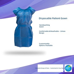 <span class=keywords><strong>Blouse</strong></span> SMS personnalisée en tissu PP Dobby, sans manches, pour patient, réversible, à manches courtes, <span class=keywords><strong>jetable</strong></span>, pour examen et isolation - Product Image 3
