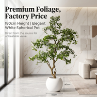Plantes vertes artificielles, feuilles de gardénia, grand arbre en plastique pour la décoration de la maison et du bureau, vente en gros avec pot