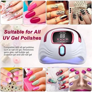 Secador de Uñas Nail DryerSun S5 268W UV LED para Curado de Esmalte en Gel, 57 Luces LED, Curado Rápido, Sensor Automático, 4 Ajustes de Temporizador, Lámpara de Uñas - Product Image 6