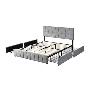 Containable encaissable doble dormitorio completo stych cama con cajón de madera moderno muebles individuales elegante lujo bonito - Product Image 4