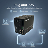 Convertidor de Medios SFP TiNCAM 10/100M, Fibra Óptica 1550nm, Conector RJ45 SC, Alcance de 20km, Función WDM para Conmutación de Redes FTTH
