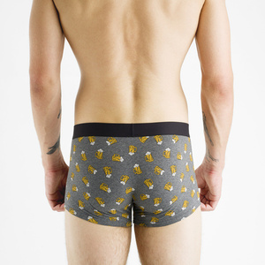 Sous-vêtements pour hommes CELINNE, respirants, anti-transpiration, boîte cadeau en forme de canette de bière, coton extensible, spandex, doux, caleçons boxer pour hommes - Product Image 4