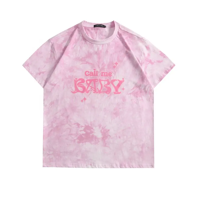 T-shirt 100% coton de haute qualité, différentes tailles au choix, vêtement Tie-dye teint, chemises de lavage Vintage