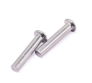 Remaches Semitubulares de Acero Forjado <span class=keywords><strong>en</strong></span> Frío OEM Personalizados de Fábrica con Cabeza Plana de Aluminio para Pasadores de <span class=keywords><strong>Remache</strong></span> de Forro de Freno - Product Image 3