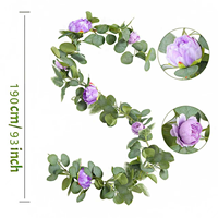 Guirlande de fleurs artificielles en soie d'eucalyptus imperméable de haute qualité à 48 têtes, décoration de table pour la rentrée scolaire, fête à domicile, verdure