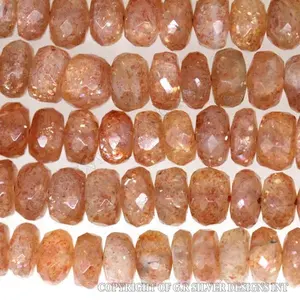 sunstone faceted beads strands