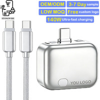 Cable de Carga Rápida de 140W con Expulsión Automática, 5A, Tipo-C, Chip AI, Protección Contra Sobrecarga, Desconexión Inteligente, Carga Completa para iOS, Cámara, Computadora