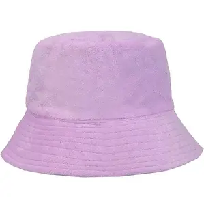 Logo personalizzato da donna Soild Color dry panno di spugna di cotone asciugamano da spiaggia cappello vuoto