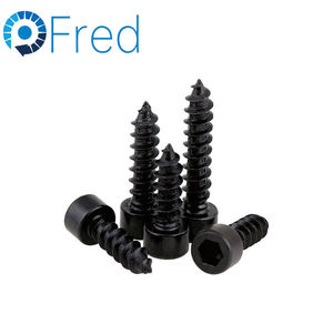 M2 M3 M5 M4 M6หกเหลี่ยมอัลเลนเหล็กคาร์บอนสีดำสกรูตัวเองเคาะสังกะสีชุบสังกะสีเสร็จเมตริกอุตสาหกรรมยานยนต์ - Product Image 1