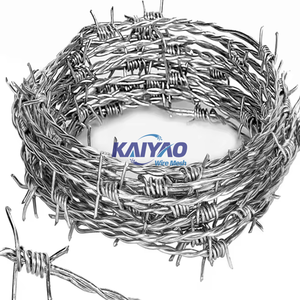 Compre 500m por rollo Valla <span class=keywords><strong>de</strong></span> alambre <span class=keywords><strong>de</strong></span> púas <span class=keywords><strong>de</strong></span> prisión <span class=keywords><strong>de</strong></span> bajo precio Alambre <span class=keywords><strong>de</strong></span> púas galvanizado por inmersión en caliente eléctrico - Product Image 5