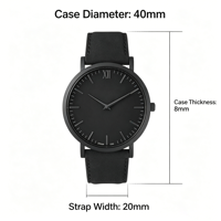 Montre à quartz pour homme avec bracelet en cuir Citizen personnalisé de haute qualité, cadran en verre, boîtier en alliage, style sportif haut de gamme, vente en gros