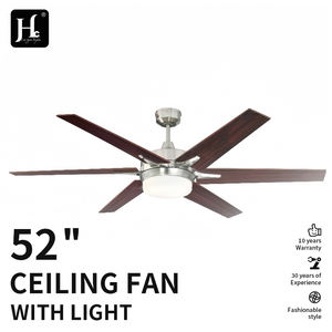 Ventilador de Techo de Bajo Consumo de 52 Pulgadas, Directo de Fábrica, Económico, Decorativo, de Perfil Bajo, con Lámpara Eléctrica - Product Image 5