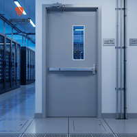 Porte en acier ignifugée certifiée WH Warnock Hersey avec revêtement en poudre, résistance au feu de 90 minutes, porte d'entrée en métal pour immeuble de bureaux moderne