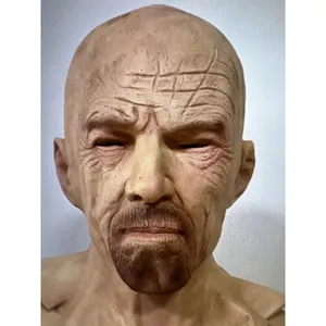 Máscara de Látex Clásica de <span class=keywords><strong>Breaking</strong></span> <span class=keywords><strong>Bad</strong></span>, Máscara de <span class=keywords><strong>Walter</strong></span> White, Máscara de Mr. White Heisenberg, Disfraz de Cosplay para Adultos de Halloween - Product Image 6