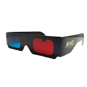 March Promotional 10% Off , Wholesale Colorful Paper 3D Red Cyan Glasses Cinema 3D Glasses Anaglyph Movies Glasses