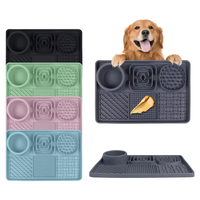 Meilleurs classements Silicone tapis de léchage pour animaux de compagnie chat chien bol de nourriture lente tapis d'alimentation ventouse pliant napperon de nourriture pour animaux de compagnie