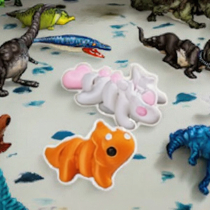 Figurines d'animaux en résine colorées, sculptures miniatures, jouets de collection faits à la main, décoration artistique - Product Image 3