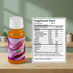 Bebida de Colágeno 60ml, Suplemento Dietético Líquido Oral Bajo en Azúcar para Hidratación de la Piel, Producto de Belleza - Product Image 2