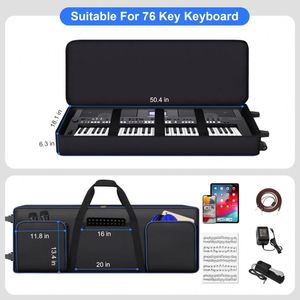 Muestra Gratuita, Funda Protectora Impermeable Personalizada para Teclado Musical, Estuche de Transporte para Teclado Digital, Bolsa para Teclado de 61 Teclas - Product Image 2
