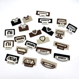 High Quality Washable <strong>PVC</strong> Woven <strong>Labels</strong> Digital <strong>Printing</strong> Custom Logo Embroidery Custom Size Rectangle Stitched No Fold Garment - Product Image 6