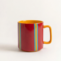 Mug en céramique moderne à motif damier, pour la maison et l'hôtel, tasse à café en porcelaine aux couleurs vives