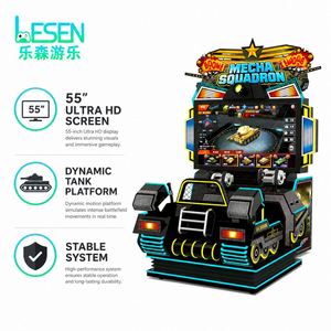 Machine de jeu simulateur de tir de char Mecha Squadron à double tourelle, à monnayeur, avec écran HD 55 pouces et retour de force - Product Image 3