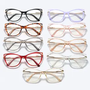 Новинка 2022, очки в форме кошачий глаз с защитой от синего света, оптическая оправа, модные дизайнерские очки для компьютера для женщин