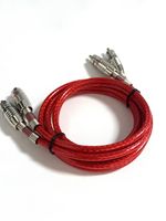 RCA Araç Ses Kablosu 4 Erkek Konnektör Nikel Kaplama Erkek-Erkek Çift Korumalı Amplifikatör Subwoofer DVD Oynatıcı ve Hoparlör için