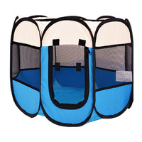 Tente pour animaux de compagnie octogonale d'extérieur à 8 couleurs, pop-up, respirante, pour chien et chat, parc pliable, lit de maternité, chambre, imperméable, vente chaude