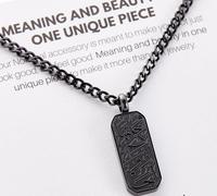 Loveher bijoux et nous vous avons créé en paires étiquettes collier hommes conception 2025 nouveau style en gros nom personnalisé logo islamique 18k