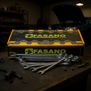 Fasano Combination Wrench <b>Set</b> 8 <b>Pc</b> Metric Chrome Vanadium Steel Automotive Repair Tools - Product Image 3