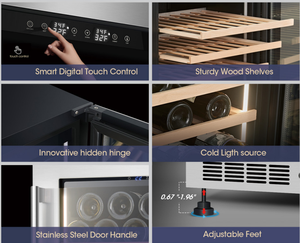 Réfrigérateur de magasin de 80 bouteilles 154L avec porte en verre chauffée Refroidisseur électrique de plain-pied pour affichage de boissons Installation intégrée - Product Image 6