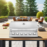 Barbecue portable au gaz en acier inoxydable avec allumage électronique pour balcon