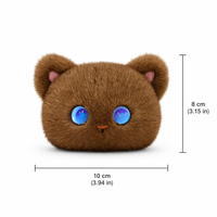 Peluche de chat brun parlant avec intelligence artificielle, robot compagnon émotionnel pour enfants