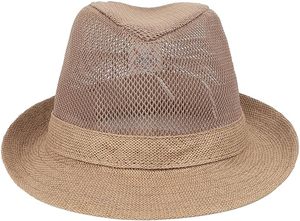 Sombrero de Paja Panamá al por Mayor para Hombres de Mediana Edad y Mayores, Transpirable, con Malla, Casual, para Pesca, Viajes, Ciclismo, de Ala Ancha, Unisex - Product Image 4
