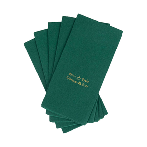 Serviettes de table en papier Airlaid à bon prix avec pochette à couverts imprimée, style serviettes avec poche, serviettes à couverts Airland - Product Image 4