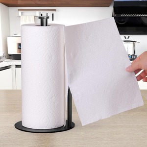 Porte-rouleau de papier essuie-tout vertical en acier inoxydable pour comptoir de cuisine, grande taille, multifonction, pour la prospérité familiale - Product Image 1