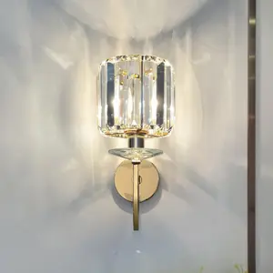 Post Moderne De Luxe Nordique Cristal Applique LED Lumière pour Chambre Salon Hôtel Escalier Couloir ou Mur De Fond