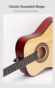 Guitarra clásica de alta calidad de 38 pulgadas con cuerpo de madera de tilo de 6 cuerdas con acabado brillante OEM instrumentos musicales al por mayor - Product Image 6