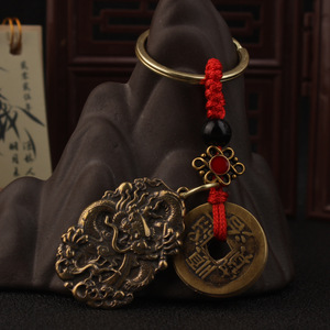 Pendentif Dragon en alliage de cuivre et laiton, bijou vintage pour homme, cadeau à thème - Product Image 3
