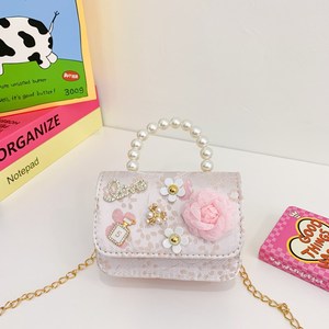 Pearl Chain Floral Mini Candy <b>Bag</b> For Kids Cute <b>Small</b> Shoulder Coin Purse Factory Wholesale - Product Image 4